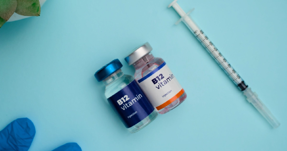 Vitamin B12 injection treatment with syringes and B12 vials by Sumner Aesthetics in Evans, GA